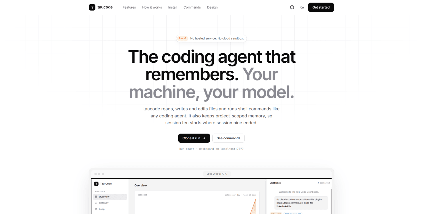 TauCode - the agent that remembers